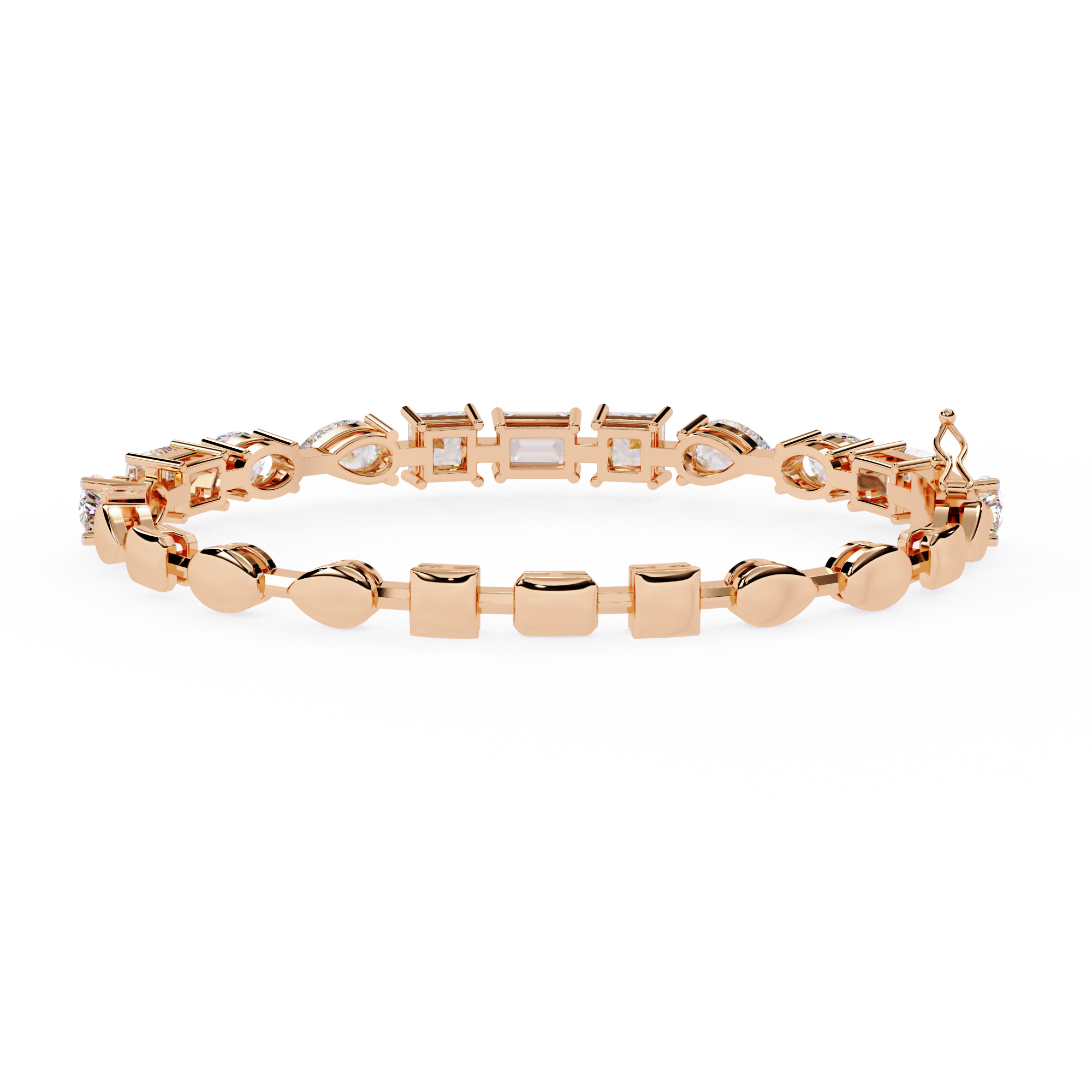 Solitairekart 13.84ct Mixed-Cut Diamond Tennis Bracelet-H Color, VS1 Clarity